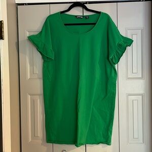Lands End Kelly Green Cotton Dress